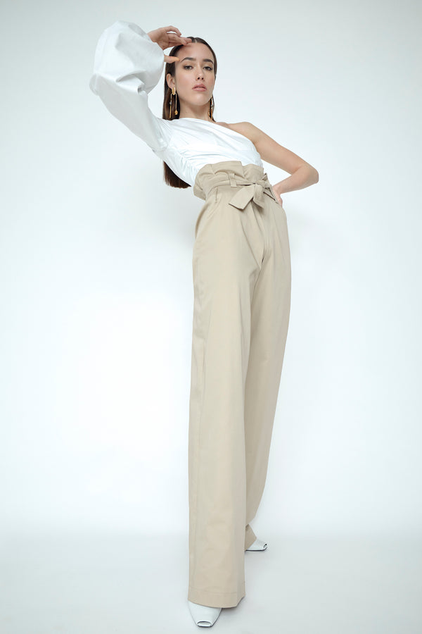 Lourdes Cotton Paperbag Trouser