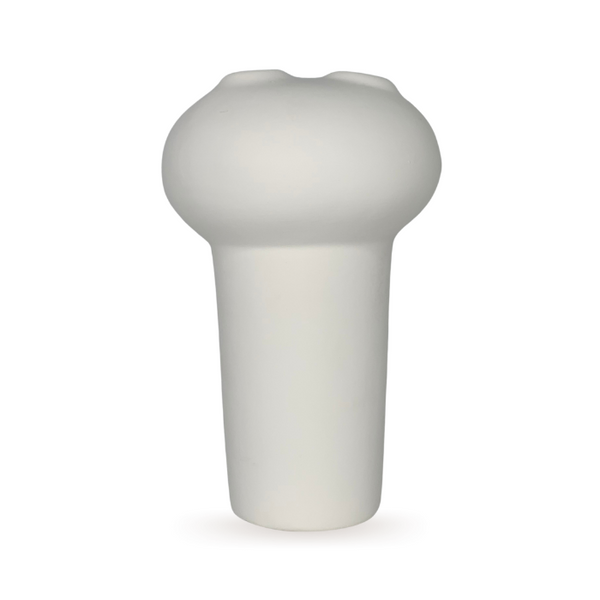 WHITE CHAMPIGNON VASE